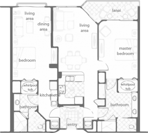 floorplan-Villas - Two Bedroom Lockoff Villa